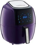 GoWISE USA 5.8-Quart Programmable 8-in-1 Air Fryer XL + Recipe Book (Plum)