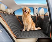 pecute Back Seat Extender for Dogs, Dog Car Seat Cover, Scratch-resistant & waterproof, Foldable Dog Hammock with Hard Bottom for Cars, Trucks & SUVs, Suitable for Travel, Camping