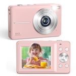 Digital Camera, 1080P 44MP Digital Compact Camera Portable Digital Cameras with 2.4" LCD Screen Anti-shake Rechargeable Photography Camera Vlogging Camera for Beginners,Boy,Girl (No SD card)