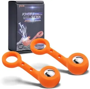 JFYOW 2-Piece Magnetic Stud Finder with 20mm Stud Ball, 6800Gs Magnetic Power, Easy to Carry and Use, Detects Metal Through 3/4" Drywall (Orange)