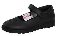 Barbie Girls School Shoes Black UK 12 Child