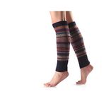 Bold N Elegant - Be Bold Inside & Elegant Outside Women's Stripe Warm Woollen Thigh High Knee High Leg Warmer Winter Long Boot Cuffs Socks (Multicolor)