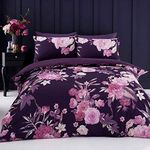 GC GAVENO CAVAILIA Paisley Duvet Cover King Size - Reversible Bedding & Linen - Ultra Soft Bed Cover With Pillow Cases - Purple