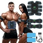 WIAZZLUK ABS Trainer Muscle Stimulator, Full-body Workout ABS Trainer Ems Muscle Stimulators Machine, 10 Modes 20 Intensities, Arm/Abdominal/leg Workout Equipment for Men and Women