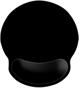 Ningchuya Mouse Pad with Wrist Support, Ergonomic Mouse Pad with Memory Foam Wrist Rest Cushion, Non-Slip Rubber Base Gaming Mice Pad for Office Computer (25x23 BlackAU)