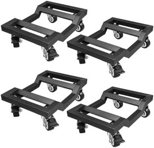 Car Wheel Dolly Set of 4, Heavy-Duty Steel Car Moving Dolly with Upgraded Locking Casters, 1500 LBS Load Capacity, 360° Swivel Wheel Dollies for Garage Storage, Vehicle Positioning & Maintenance