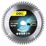 Deli DH-MJP185-E1 TCT Circular Saw Blade 7 inch / 185 x 20mm 60T YG8 Alloy Cutter Head Multi-Functional Rotation Cutting Tool with Advanced Heat Treatment for Professional Use (Pack of 1)