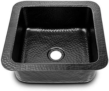 Monarch Abode 19193 Matte Black Hand Hammered Glasgow Dual Mount Bar Prep Sink (12 inches)