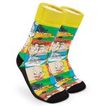 LOONEY TUNES Space Jam Mens Slipper Socks, Warm Non Slip Socks, Gifts For Men