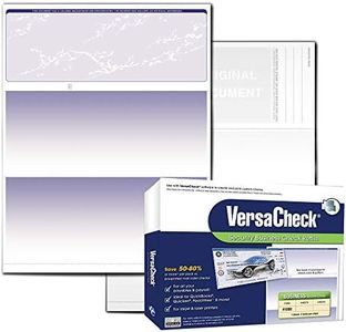 VersaCheck Secure Checks - 1000 Blank Business Voucher Checks - Blue Prestige - 1000 Sheets Form #1000 - Check on Top