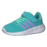 Adidas Unisex-Child Lite Racer 3.0 El K Semiru/Lpurpl/Pulmin Running Flat Shoe - 10 UK (Gw9115), Teal