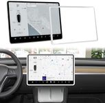 frani Screen Frame Protector White Designed for Tesla Model 3 (2025-2017), Tesla Model Y (2025-2020),Interior Decor Accessories for Tesla Model Accessories