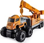 MANAKI ENTERPRISE 1:43 Metal Head Construction Crane Truck Toys Alloy Diecast Truck Set Toy, Diecast Miniature Car Model Best Birthday Gift for Kids (Pack of 1),Yellow