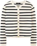 LILLUSORY Women's Striped Cardigan 