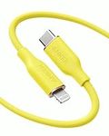Anker PowerLine III Flow, USB C to Lightning Cable for iPhone 14 Plus 14 14 Pro Max 13 13 Pro 12 [MFi Certified, 6ft, Daffodil Yellow] Supports Power Delivery, Silicone Cable