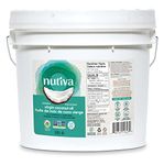 Nutiva Organic Cold-Pressed Virgin Coconut Oil, 3.79 Litre | Non-GMO, Fair Trade | Whole 30 Approved, Vegan & Keto | Fresh Coconut Flavor and Aroma for Cooking & Healthy Skin and Hair