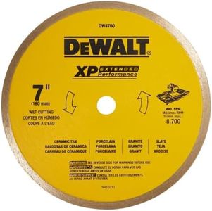 DEWALT, DW4760, 7" CERAMIC TILE BLADE, Yellow