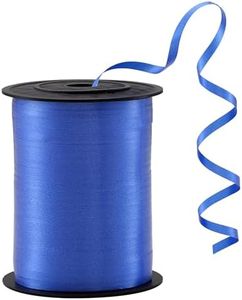 Royal Blue Curling Ribbon for Crafts 500 Yards of Gift Wrapping Balloons Hair and Florist Iridescent Crimped and Thin Ribbon, 3/16" Gift Ribbon for Baby Shower, Christmas(1 Roll)