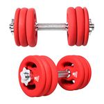 KAKSS NEOPRENE COATED WEIGHT PLATES ADJUSTABLE DUMBBELL SET (3kgX4pc) (PROUDLY MADE in INDIA)