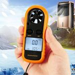 LABART Digital Anemometer Wind-Speed Gauge Meter LCD Handheld Airflow Windmeter Thermometer With Back Light