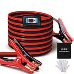 NOONE 4 Gauge 20 Feet Jumper Cables, 600Amp UL Listed Automotive Booster Cables, for Car SUV and Pickup Trucks with Smart-7 Reverse Polarity Protection