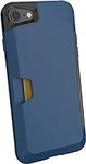 Smartish iPhone SE Wallet Case - Wallet Slayer Vol. 1 [Slim + Protective + Grip] Credit Card Holder for Apple iPhone SE 2022/2020 & iPhone 7/8 - Blues on The Green