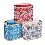 ROQILA 3-Pack Large Tea Tins for Lo