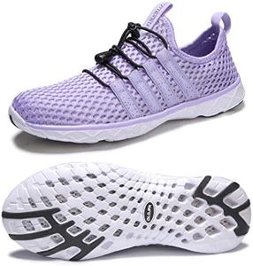 DLGJPA Women's Lightweight Quick Drying Aqua Water Shoes Athletic Sport Walking Shoes, Purple*, 6