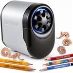 Bostitch Office QuietSharp Glow Extra Heavy Duty Classroom Electric Pencil Sharpener with Replaceable Cutter Cartridge System, Silver/Black (EPS11HC)