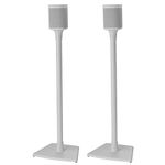 Sanus Wireless Sonos Speaker Stand Floorstand for Sonos One, Play:1, Play:3 - Audio-Enhancing Design with Built-in Cable Management - Pair (White)