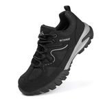 CC-Los Women's Lightweight Waterproof Hiking Shoes for Walking, Outdoor & Climbing Black Size 8.5