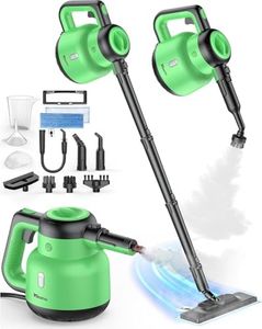 Steam Mop - Detachable Handheld Steam Cleaner & Floor Steamer with 12 Accessories, Multi-Purpose Powerful Steamer for Home Cleaning, Floors, Windows, Furniture, Tiles & Grout