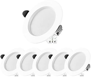 FTL Recessed Ceiling Lights Led Downlights Ceiling, Warm White 3000K, 7W=50W Equivalent, 450LM, LED Spotlights for Bathroom, Kitchen, Living Room 6-Pack [Energy Class F]