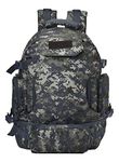 F Gear Ambush 32L Medium Trekking Backpack with Detachable Waist Pouch, Rucksack Bag for Men Women|Water resistant|Light Weight|Hiking Daypack Weekender Camping Outdoor Camps Bag (Marpat Navy)