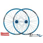 Bicycle Wheelset 26 Inch MTB Bike Front and Rear Wheel Double Wall Alloy Rims Disc Brake Cassette Fiywheel Hub 7/8/9/10 Speed 32H