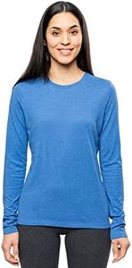 Insect Shield Women's Tri-Blend Long Sleeve T-Shirt, Royal Heather, Small