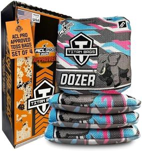 Titan Bags Dozer Cornhole Bags - 6" x 6" ACL PRO Approved Cornhole Bean Bags for Tournaments - Versatile & Durable Professional Cornhole Bags Ideal for Indoor/Outdoor Toss Games - Fractal (Set of 4)