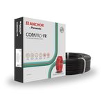 Anchor by Panasonic 1.5 mm COPAPro FR Electrical Wire, 90 Meter Fire Resistant Single Core PVC insulated Pure Copper Wire, Anti Rodent Anti Termite Flexible Wire for Connections (BLACK, 96139BK)