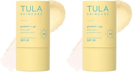 TULA Skin Care Protect + Glow Daily Sunscreen Stick Gel Broad Spectrum SPF 30 - Non-Greasy, Non-Comedogenic & Reef-Safe with Pollution & Blue Light Protection, Supersize, 3.38 oz (Pack of 2)