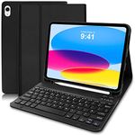 tititinita for iPad 10th Generation Case with Keyboard 10.9 inch 2022, Keyboard for iPad 10th Generation, Slim Smart Case with Detachable Keyboard and Pencil Holde for iPad 10th Gen Keyboard, Black