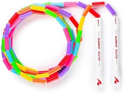 Beaded Kids Exercise Jump Rope - Segmented Skipping Rope for Kids - Durable Shatterproof Outdoor Beads - Light Weight and Tangle Free Exercise Training - Adjustable Kids Jump Rope for Fitness - 7ft