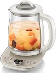 Smart Electric Kettle, 1.8L Health Pot Electric Kettle Tea kettle with Removable Infuser & Egg Rack, 8 Hours keep Warm with Auto Shut off, Glass and Stainless Steel, BPA Free