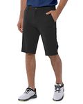 33,000ft Men's Golf Shorts Dry Fit, Lightweight Quick Dry Golf Stretch Shorts with Pockets 11" Inseam for Travel Casual Black