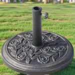 Meown Parasol Base 9kg & 14kg | Heavy Duty Garden Umbrella Stand | Adjustable Tightening Knob | Stable & Durable for Outdoor Use (9KG, FLORAL, 1, PARASOL BASE 9KG)