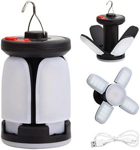 Lampada da Campeggio Solare con Gancio, Impermeabile Lanterna da Campeggio Ricaricabile, 6 Modalità Pieghevole Luce da Campeggio a LED, Lampada da Tenda Portatile per Escursionismo Pesca Giardino