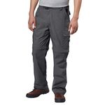 BC Clothing Mens Convertible Stretch Cargo Hiking Pants Shorts, Zippered Pockets (Medium x 30L, Charcoal Grey)