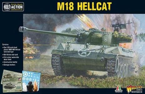 Bolt Action M18 Hellcat Tank Destroyer 1:56 WWII Military Wargaming Plastic Model Kit
