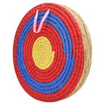 GREENKING 5-Layers Archery Targets for Backyard, 50 x 50 x 10 CM Hand-Made Traditional Straw Round Archery Targets for Outdoor Archery Training, Solid