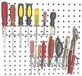 Pegboard Tool Organizer, 2-Pack - Screwdriver Holder and/or Pliers Rack Accessory - Hooks to Any Peg Board - Pegboard Organization Accessories for Your Workbench, Garage, Tool Shed, or Craft Room