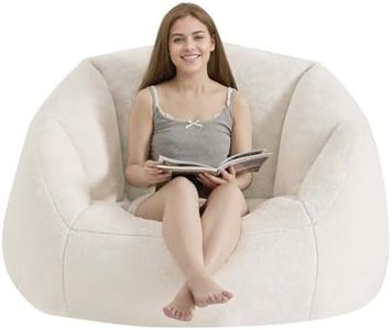 Giant Oversized Bean Bag Chair for Adults - Comfy Cozy Lounge Chair, Bedroom Reading Nook & Floor Corner Chair, Mini Couch for Living Room, Bedroom, Game Rooms, 05